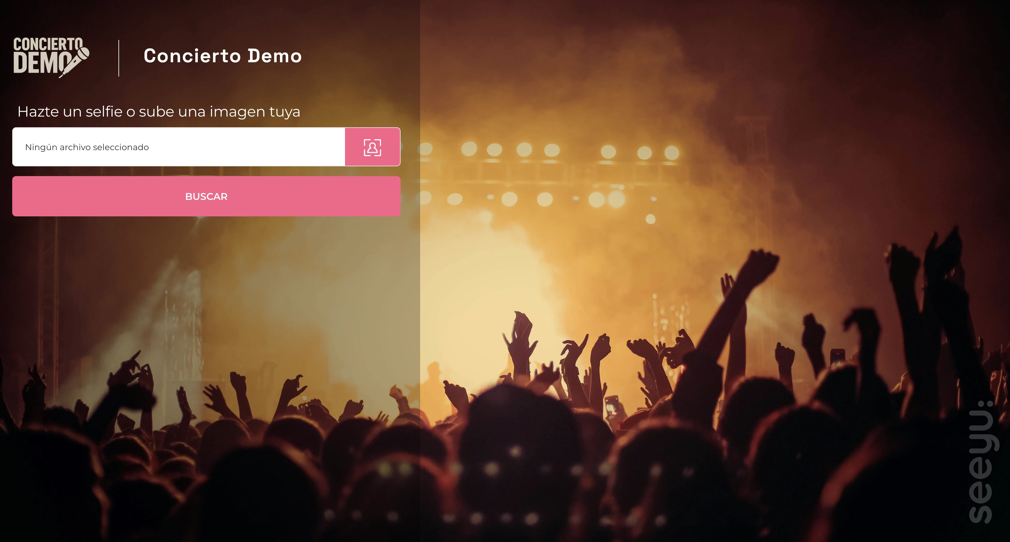 Herramienta de subida de selfie con IA para encontrar fotos personalizadas en eventos